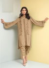 Zara 40 Formal Classy Georgette Party Wear Top With Bottom Collection